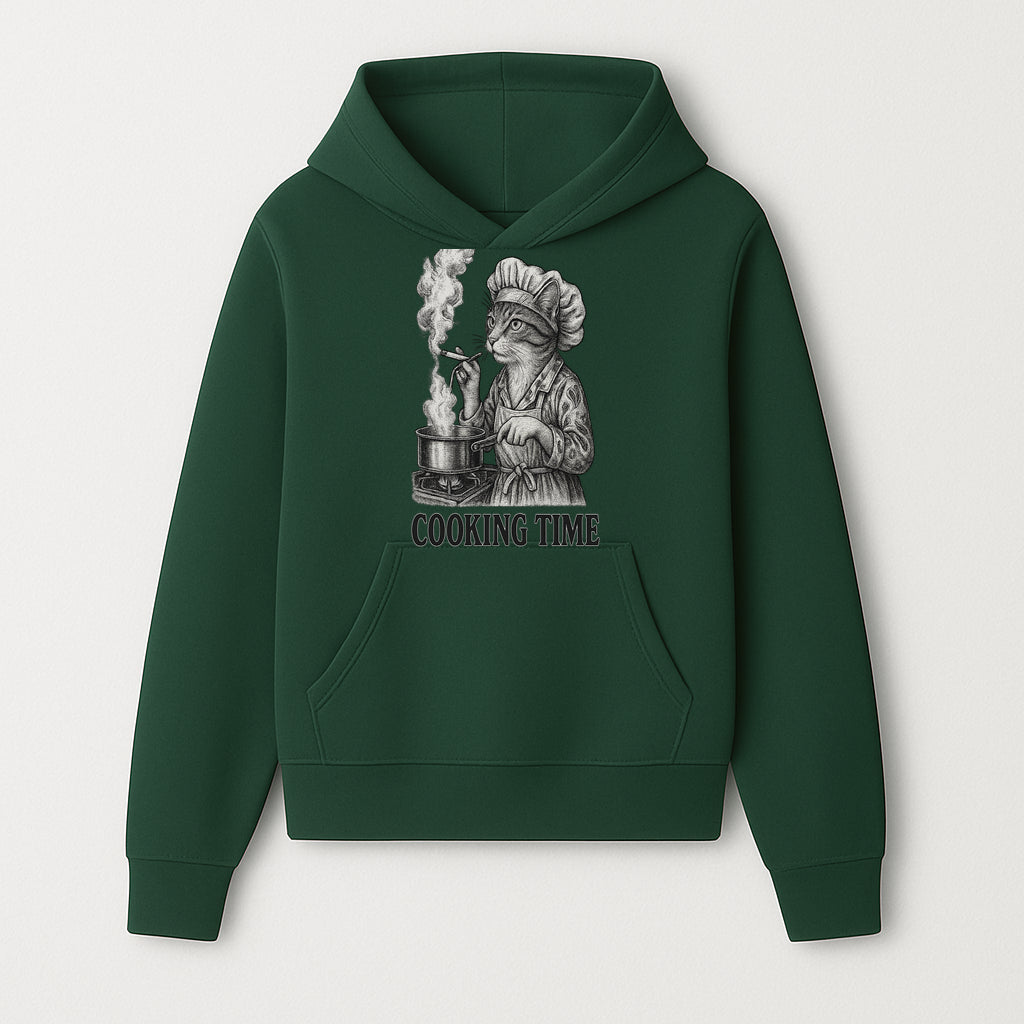 Cat Chef Cooking Time T-Shirt - Funny Cat Lover Gift, Culinary Humor, Kitchen Apparel for Animal Lovers, Unique Cooking Design - Hoodie 1758181709404.jpg
