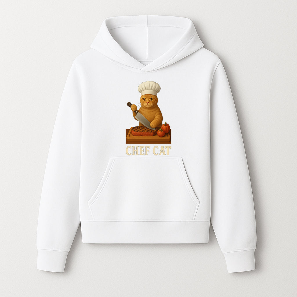 Chef Cat Cooking Illustration with Knife, Cute Cat Chef Design for Kitchen Decor, Pet Lovers Gift, Culinary Art Prints - Hoodie 1758181709566.jpg
