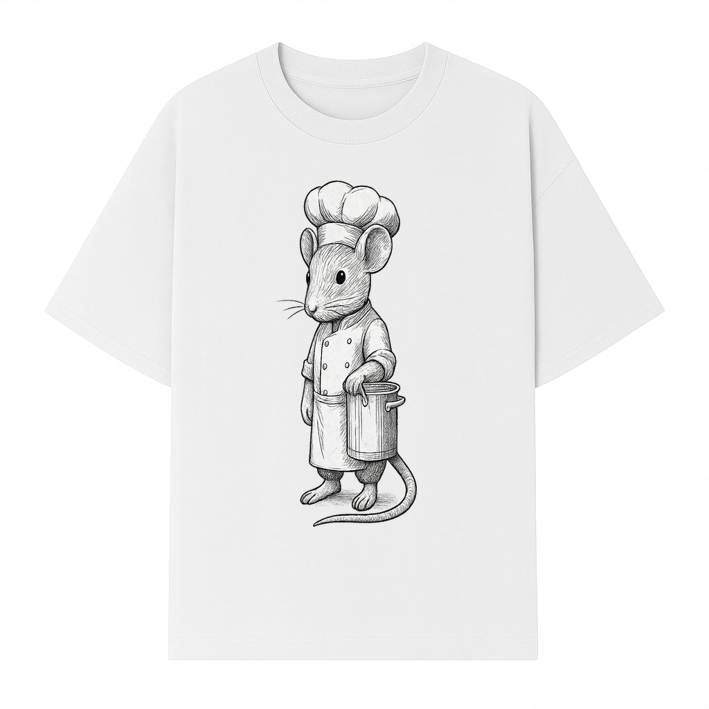 Chef Mouse Cartoon Illustration Art Print - Whimsical Kitchen Decor for Animal Lovers and Culinary Enthusiasts - T-shirt 1758181709722.jpg