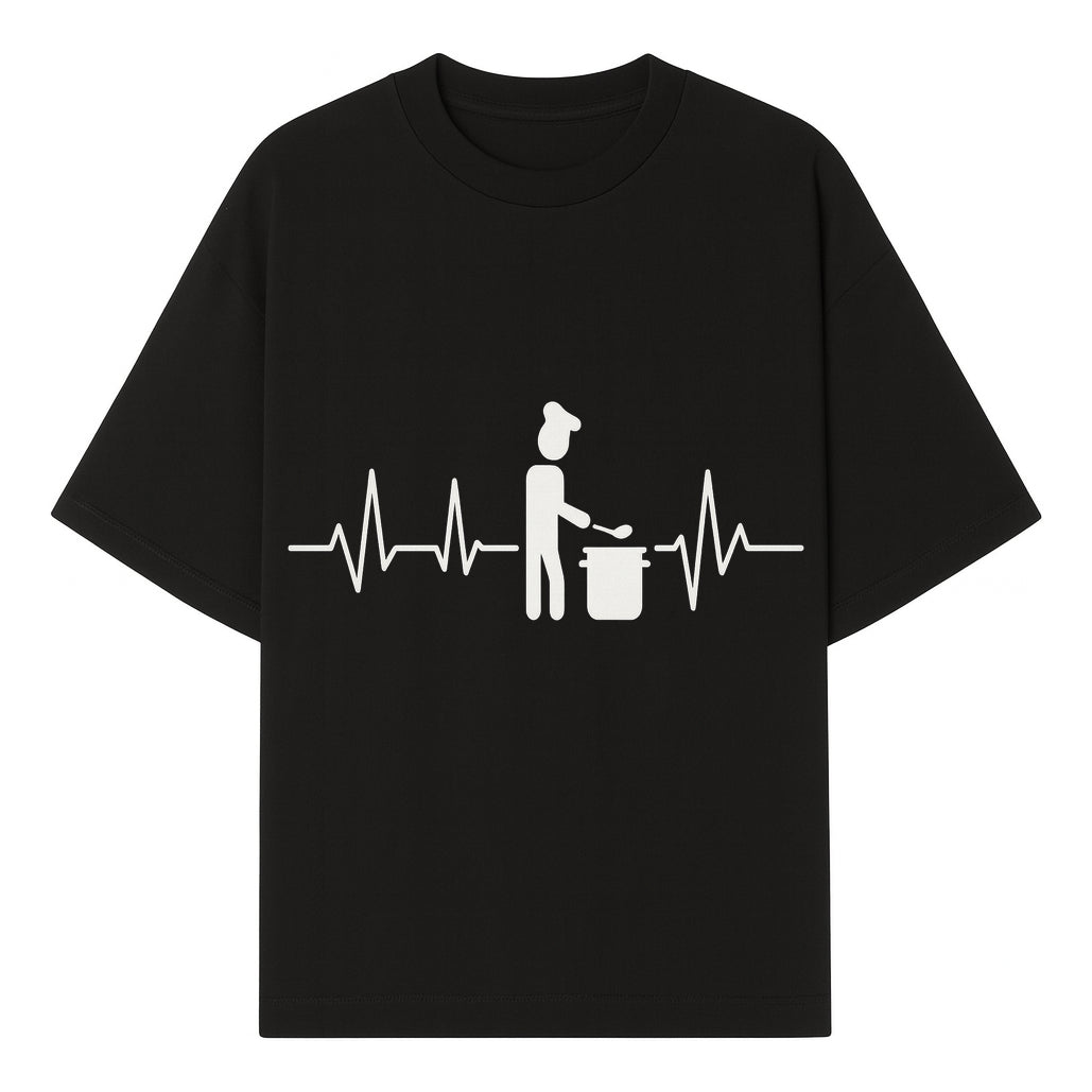 Chef Cooking Heartbeat Neon Sign | Kitchen D cor | Restaurant Wall Art | Foodie Gift | Cooking Passion Light - T-shirt 1758181710031.jpg
