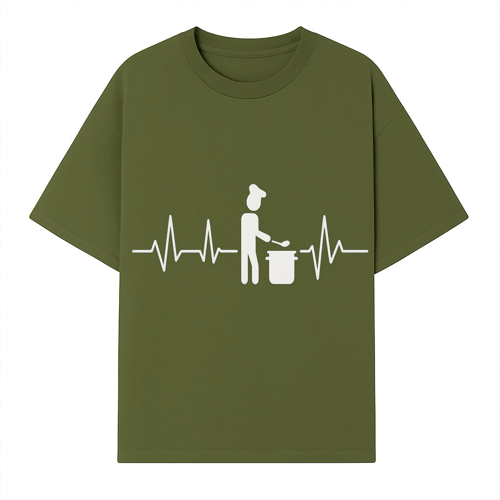 Chef Cooking Heartbeat Neon Sign | Kitchen D cor | Restaurant Wall Art | Foodie Gift | Cooking Passion Light - T-shirt 1758181710304.jpg