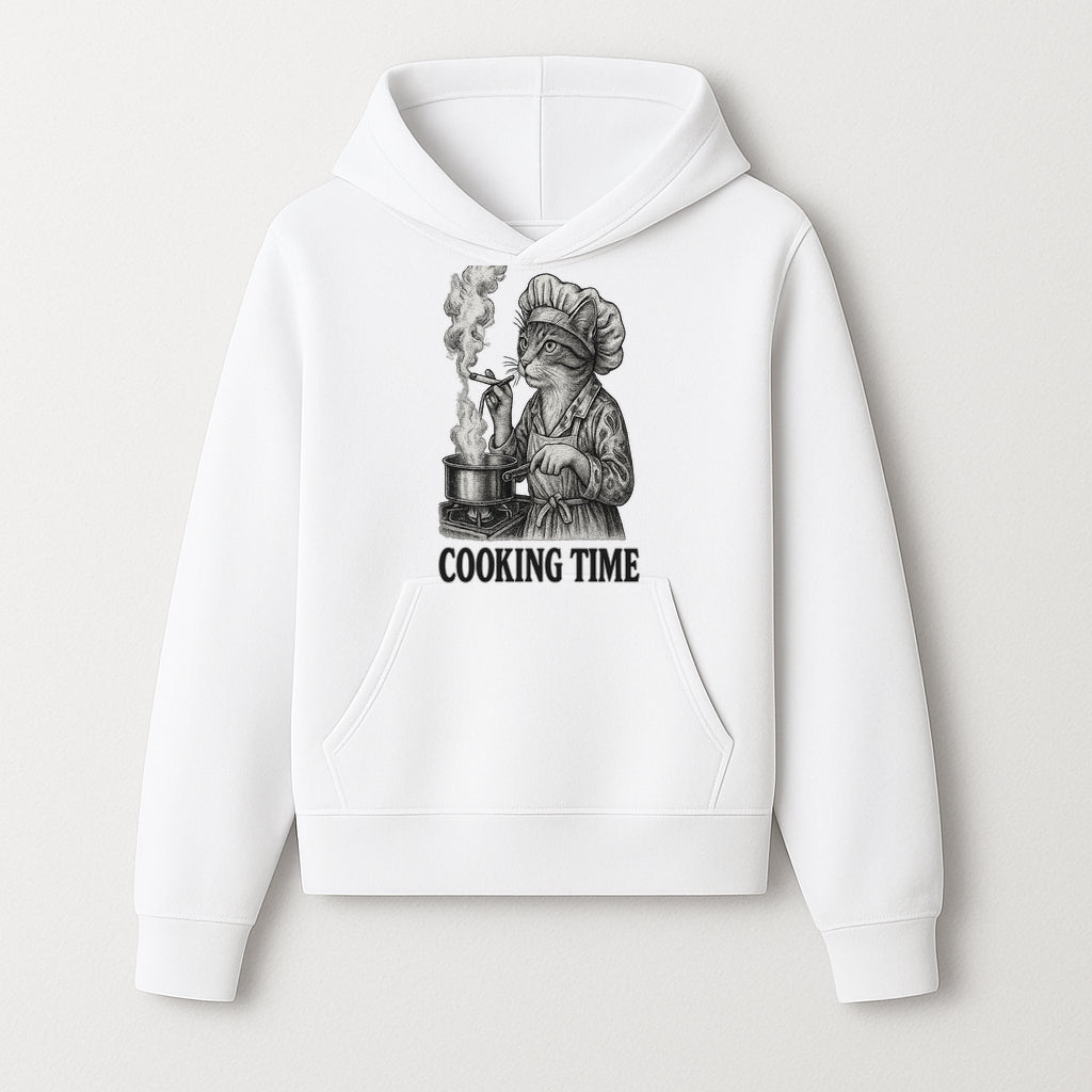 Cat Chef Cooking Time T-Shirt - Funny Cat Lover Gift, Culinary Humor, Kitchen Apparel for Animal Lovers, Unique Cooking Design - Hoodie 1758181710611.jpg