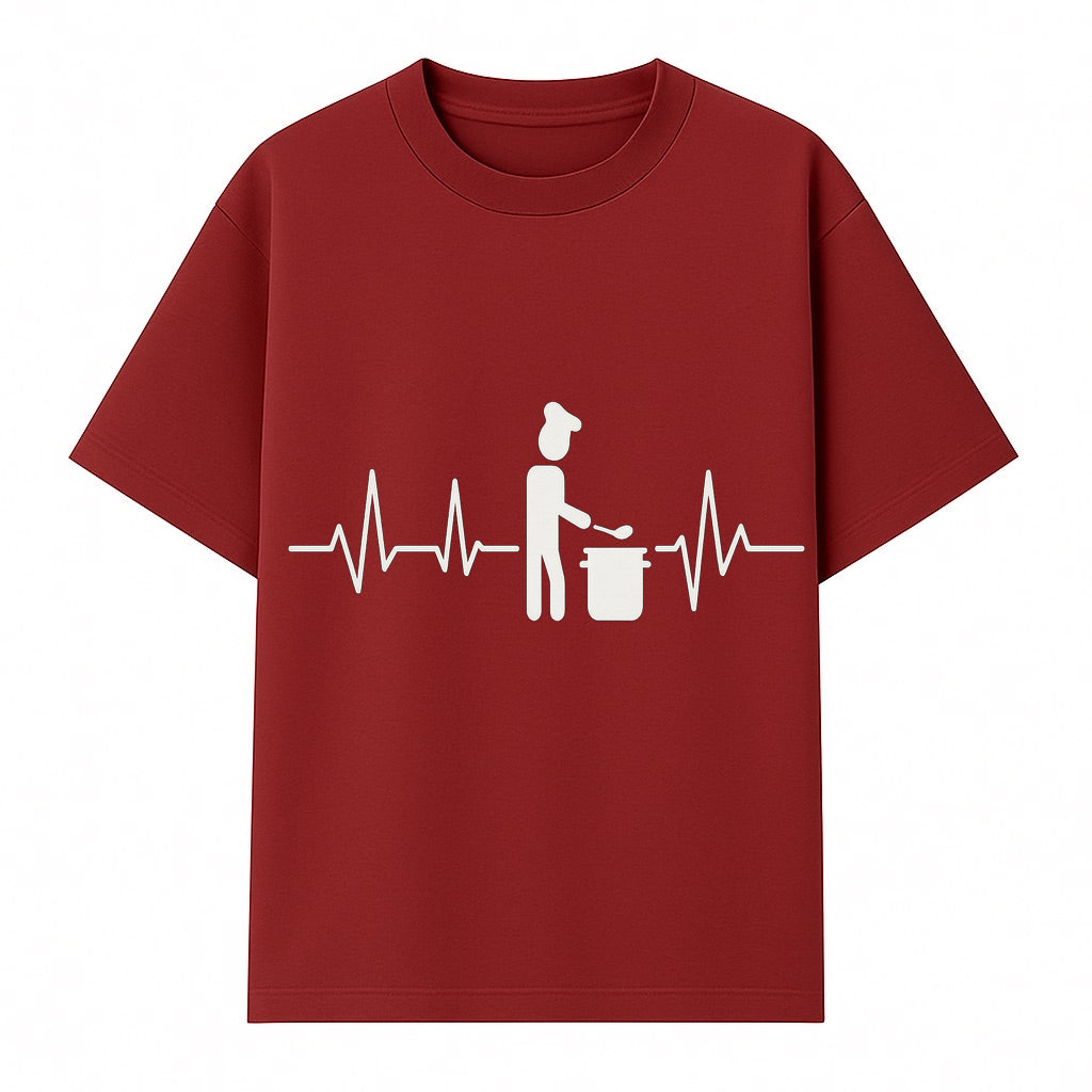 Chef Cooking Heartbeat Neon Sign | Kitchen D cor | Restaurant Wall Art | Foodie Gift | Cooking Passion Light - T-shirt 1758181710833.jpg