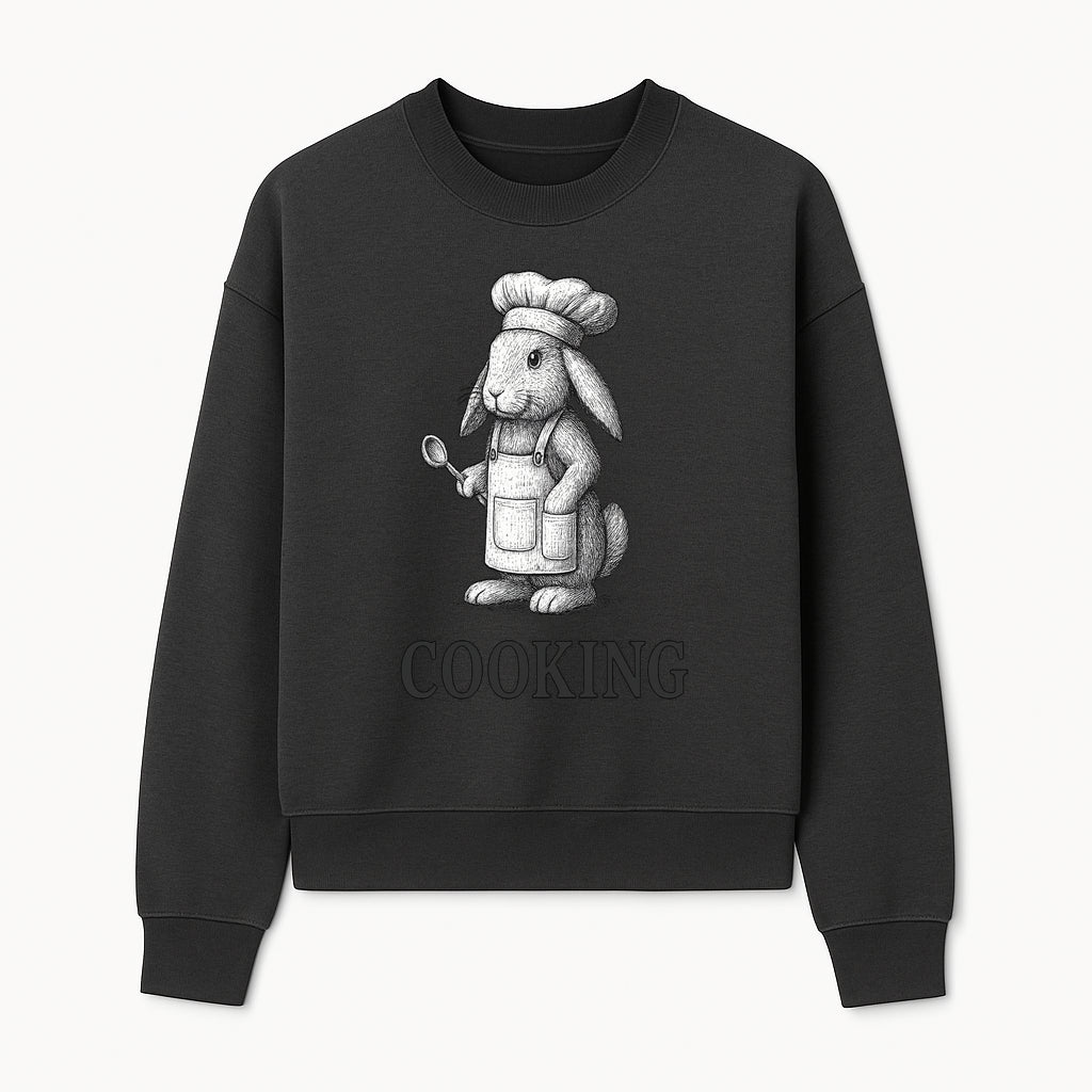 Chef Bunny Cooking Apron Design | Cute Rabbit Kitchen Decor | Baking Gift for Animal Lovers | Family Cooking Apron - Sweatshirt 1758181710924.jpg