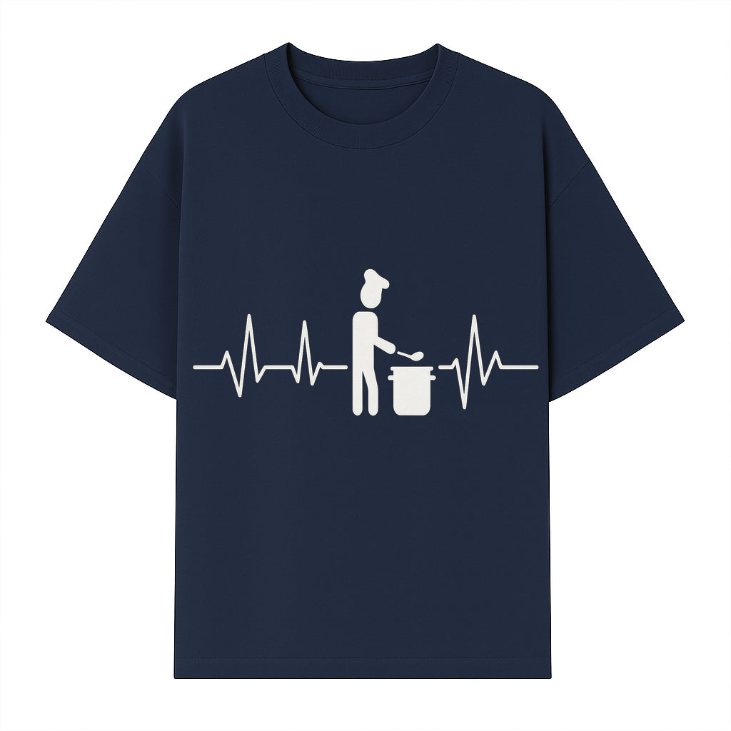 Chef Cooking Heartbeat Neon Sign | Kitchen D cor | Restaurant Wall Art | Foodie Gift | Cooking Passion Light - T-shirt 1758181710943.jpg
