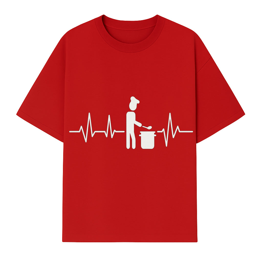 Chef Cooking Heartbeat Neon Sign | Kitchen D cor | Restaurant Wall Art | Foodie Gift | Cooking Passion Light - T-shirt 1758181711085.jpg
