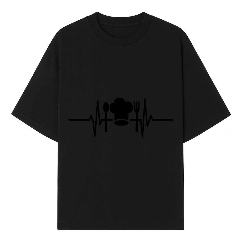 Chef Heartbeat Kitchen Decor | Spoon Fork Cooking Graphic Tee | Culinary Passion Gift for Chefs, Foodies, and Cooks - T-shirt 1758181711568.jpg