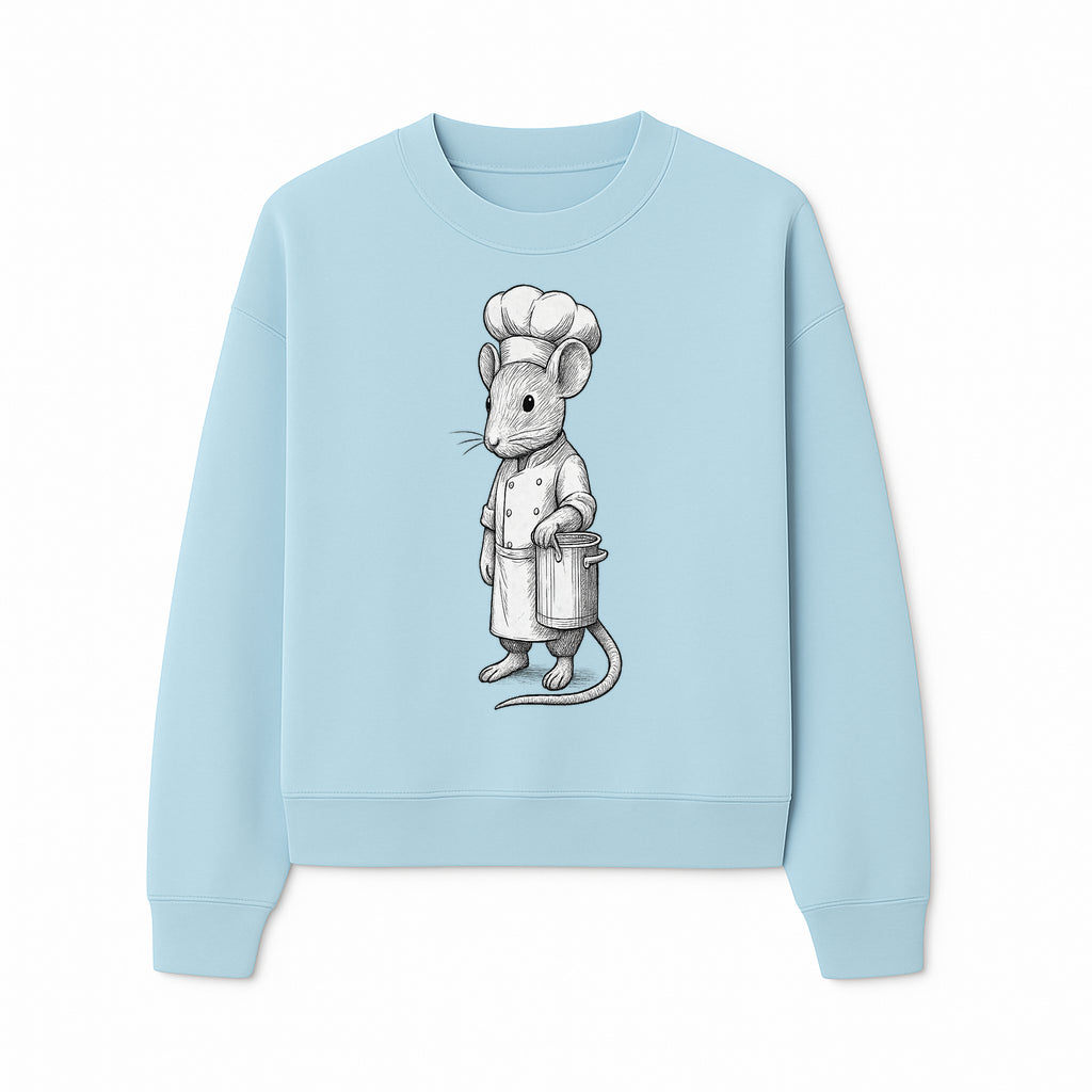 Chef Mouse Cartoon Illustration Art Print - Whimsical Kitchen Decor for Animal Lovers and Culinary Enthusiasts - Sweatshirt 1758181711916.jpg