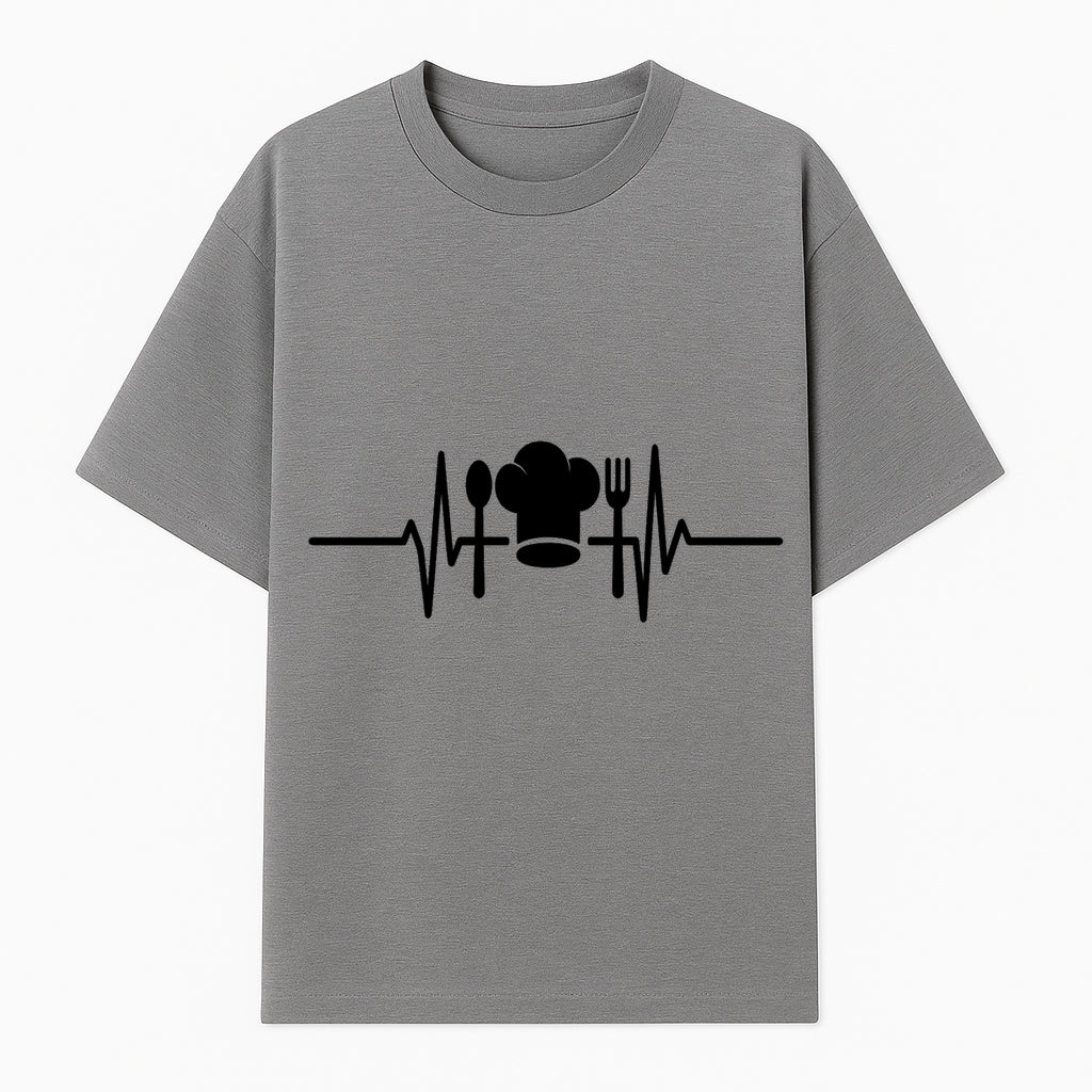 Chef Heartbeat Kitchen Decor | Spoon Fork Cooking Graphic Tee | Culinary Passion Gift for Chefs, Foodies, and Cooks - T-shirt 1758181712019.jpg