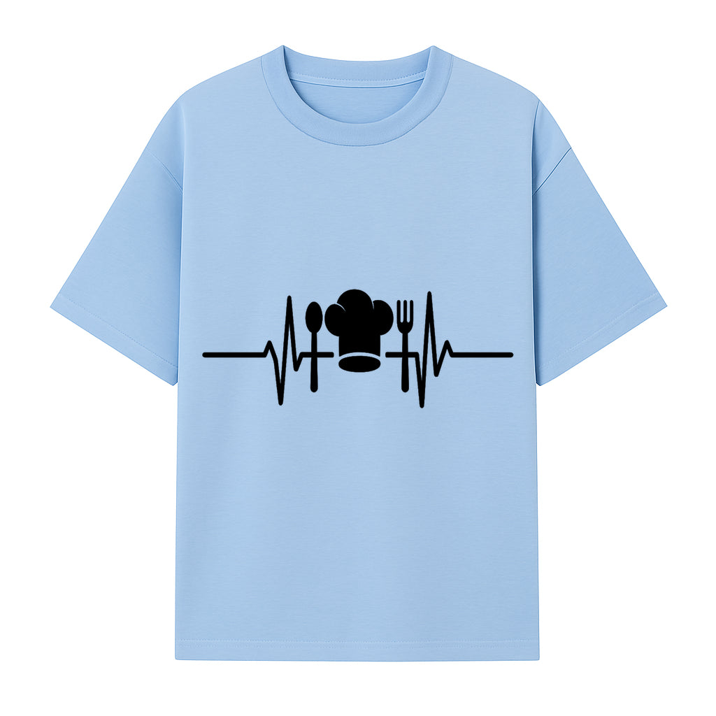 Chef Heartbeat Kitchen Decor | Spoon Fork Cooking Graphic Tee | Culinary Passion Gift for Chefs, Foodies, and Cooks - T-shirt 1758181712173.jpg