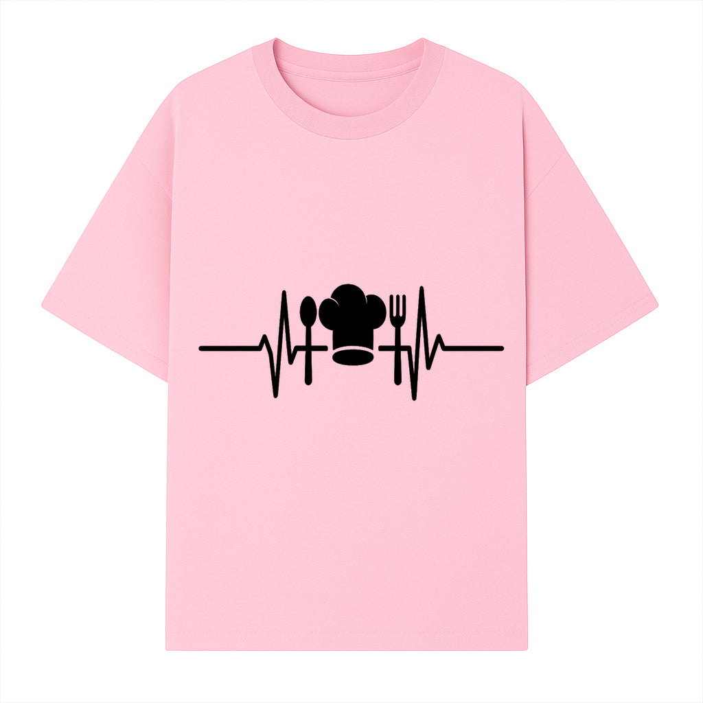 Chef Heartbeat Kitchen Decor | Spoon Fork Cooking Graphic Tee | Culinary Passion Gift for Chefs, Foodies, and Cooks - T-shirt 1758181712316.jpg