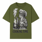 Cat Chef Cooking Time T-Shirt - Funny Cat Lover Gift, Culinary Humor, Kitchen Apparel for Animal Lovers, Unique Cooking Design - T-shirt 1758181712476.jpg