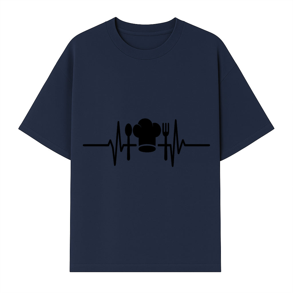 Chef Heartbeat Kitchen Decor | Spoon Fork Cooking Graphic Tee | Culinary Passion Gift for Chefs, Foodies, and Cooks - T-shirt 1758181712616.jpg