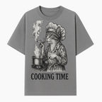Cat Chef Cooking Time T-Shirt - Funny Cat Lover Gift, Culinary Humor, Kitchen Apparel for Animal Lovers, Unique Cooking Design - T-shirt 1758181712616.jpg