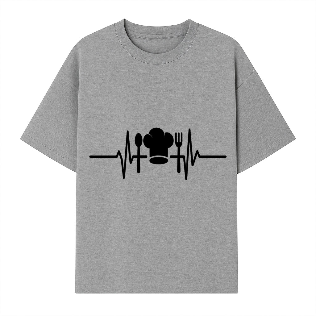 Chef Heartbeat Kitchen Decor | Spoon Fork Cooking Graphic Tee | Culinary Passion Gift for Chefs, Foodies, and Cooks - T-shirt 1758181712997.jpg