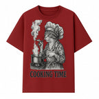 Cat Chef Cooking Time T-Shirt - Funny Cat Lover Gift, Culinary Humor, Kitchen Apparel for Animal Lovers, Unique Cooking Design - T-shirt 1758181713031.jpg