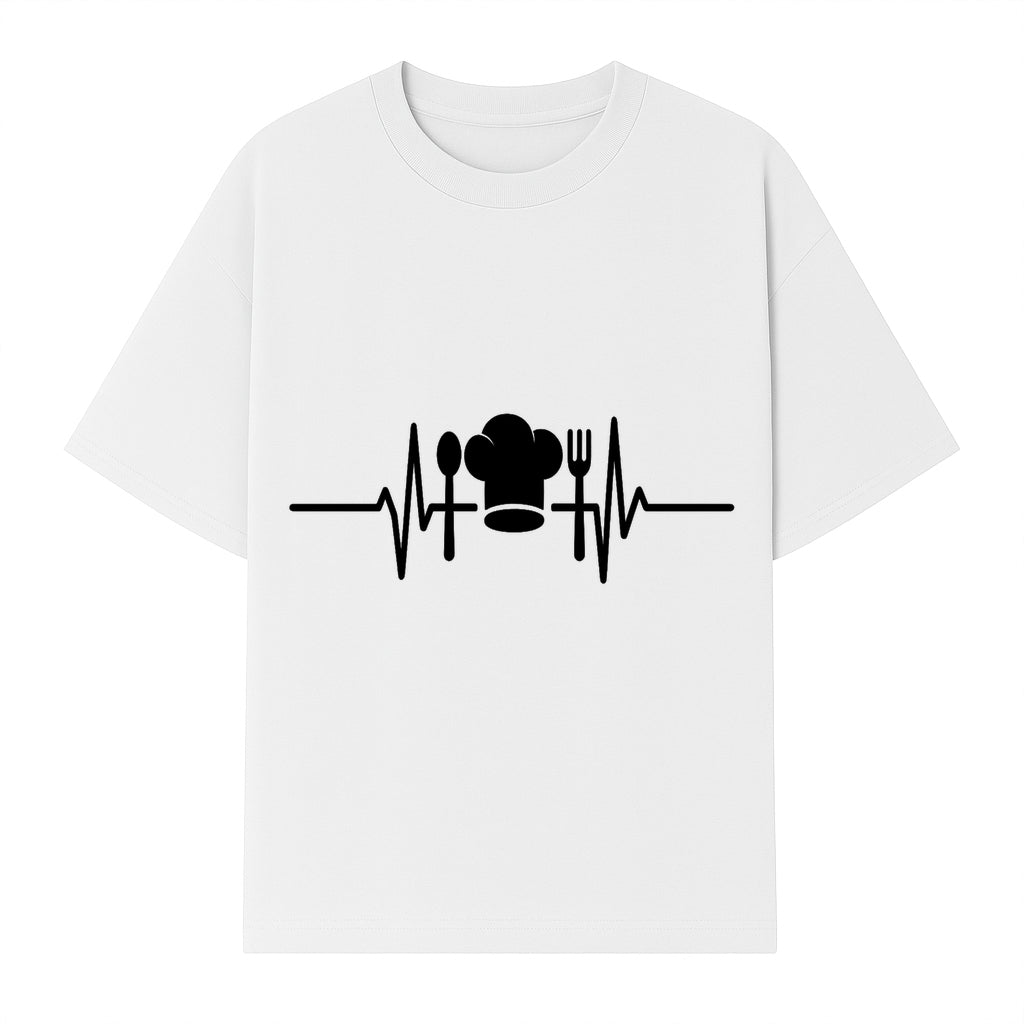 Chef Heartbeat Kitchen Decor | Spoon Fork Cooking Graphic Tee | Culinary Passion Gift for Chefs, Foodies, and Cooks - T-shirt 1758181713143.jpg