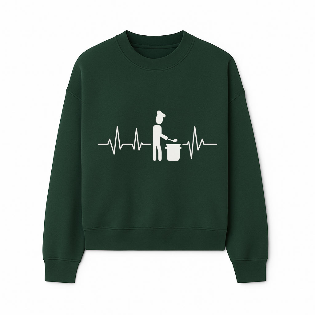 Chef Cooking Heartbeat Neon Sign | Kitchen D cor | Restaurant Wall Art | Foodie Gift | Cooking Passion Light - Sweatshirt 1758181713292.jpg