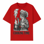 Cat Chef Cooking Time T-Shirt - Funny Cat Lover Gift, Culinary Humor, Kitchen Apparel for Animal Lovers, Unique Cooking Design - T-shirt 1758181713317.jpg