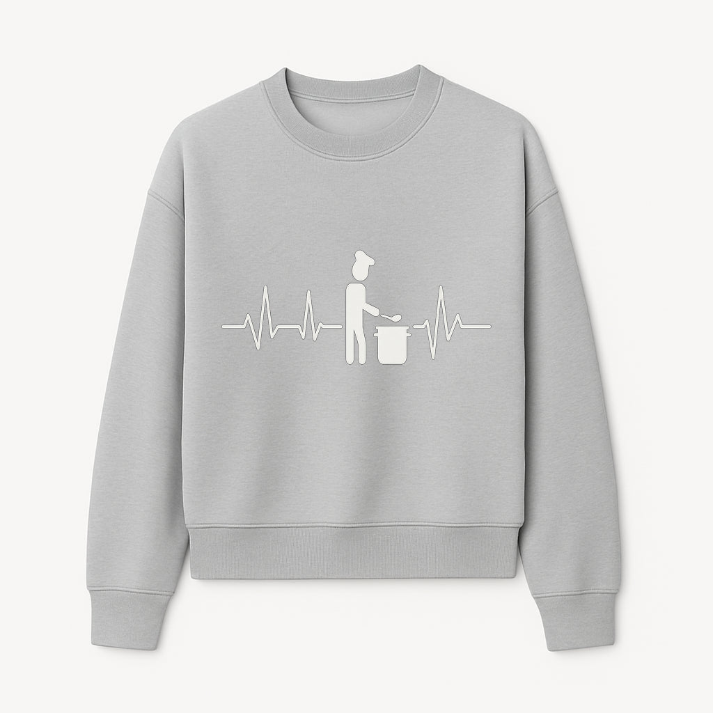 Chef Cooking Heartbeat Neon Sign | Kitchen D cor | Restaurant Wall Art | Foodie Gift | Cooking Passion Light - Sweatshirt 1758181713446.jpg