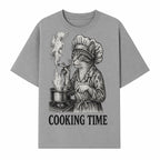 Cat Chef Cooking Time T-Shirt - Funny Cat Lover Gift, Culinary Humor, Kitchen Apparel for Animal Lovers, Unique Cooking Design - T-shirt 1758181713474.jpg