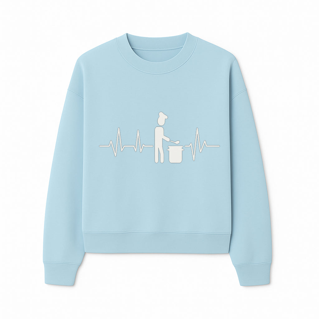 Chef Cooking Heartbeat Neon Sign | Kitchen D cor | Restaurant Wall Art | Foodie Gift | Cooking Passion Light - Sweatshirt 1758181713581.jpg