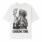 Cat Chef Cooking Time T-Shirt - Funny Cat Lover Gift, Culinary Humor, Kitchen Apparel for Animal Lovers, Unique Cooking Design - T-shirt 1758181713636.jpg