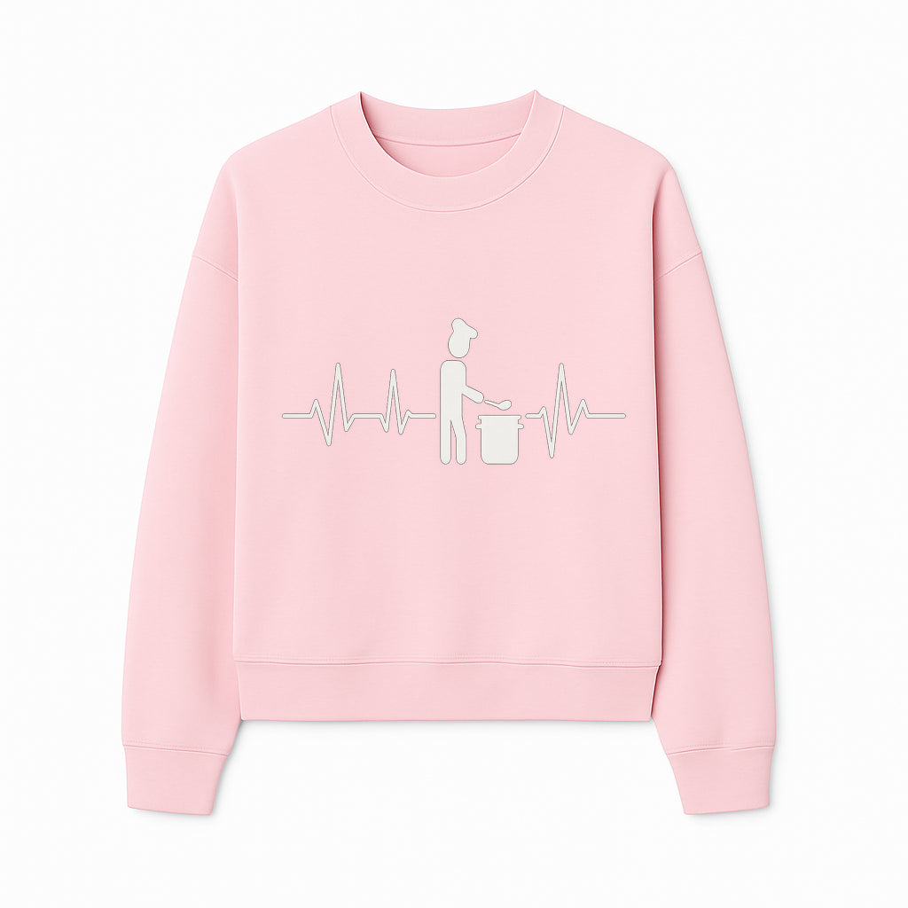 Chef Cooking Heartbeat Neon Sign | Kitchen D cor | Restaurant Wall Art | Foodie Gift | Cooking Passion Light - Sweatshirt 1758181713727.jpg