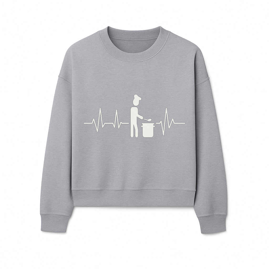 Chef Cooking Heartbeat Neon Sign | Kitchen D cor | Restaurant Wall Art | Foodie Gift | Cooking Passion Light - Sweatshirt 1758181714308.jpg