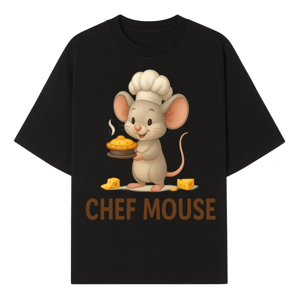 Chef Mouse Cartoon Wall Art Print - Cute Kitchen Decor for Kids, Nursery, or Culinary Enthusiasts, Adorable Chef Design - T-shirt 1758181714443.jpg
