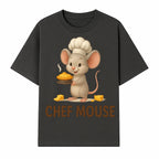 Chef Mouse Cartoon Wall Art Print - Cute Kitchen Decor for Kids, Nursery, or Culinary Enthusiasts, Adorable Chef Design - T-shirt 1758181714588.jpg