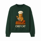 Chef Cat Cooking Illustration with Knife, Cute Cat Chef Design for Kitchen Decor, Pet Lovers Gift, Culinary Art Prints - Sweatshirt 1758181714603.jpg