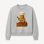 Chef Cat Cooking Illustration with Knife, Cute Cat Chef Design for Kitchen Decor, Pet Lovers Gift, Culinary Art Prints - Sweatshirt 1758181714774.jpg