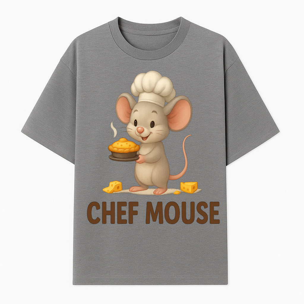 Chef Mouse Cartoon Wall Art Print - Cute Kitchen Decor for Kids, Nursery, or Culinary Enthusiasts, Adorable Chef Design - T-shirt 1758181714845.jpg