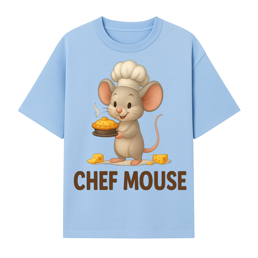 Chef Mouse Cartoon Wall Art Print - Cute Kitchen Decor for Kids, Nursery, or Culinary Enthusiasts, Adorable Chef Design - T-shirt 1758181714982.jpg