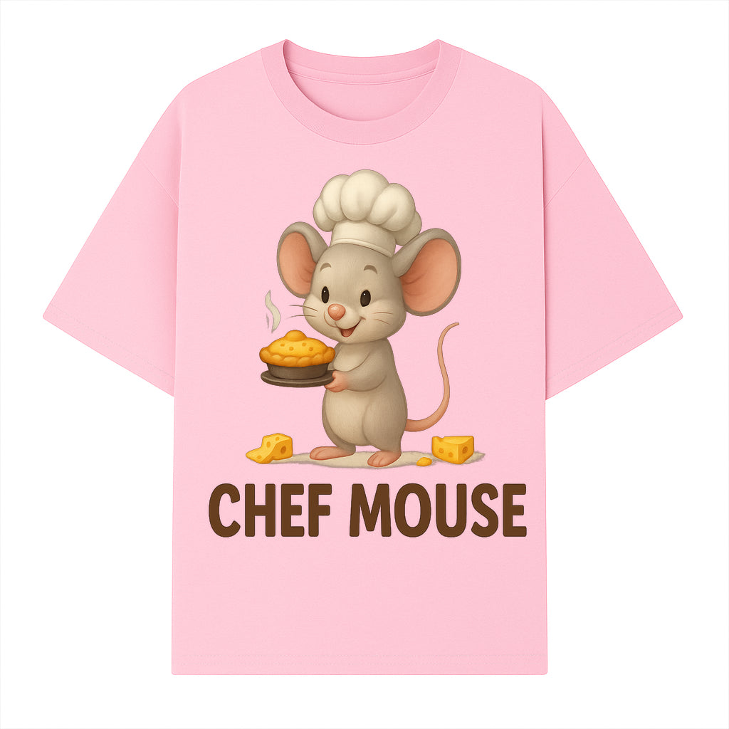 Chef Mouse Cartoon Wall Art Print - Cute Kitchen Decor for Kids, Nursery, or Culinary Enthusiasts, Adorable Chef Design - T-shirt 1758181715155.jpg