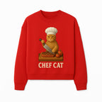 Chef Cat Cooking Illustration with Knife, Cute Cat Chef Design for Kitchen Decor, Pet Lovers Gift, Culinary Art Prints - Sweatshirt 1758181715549.jpg