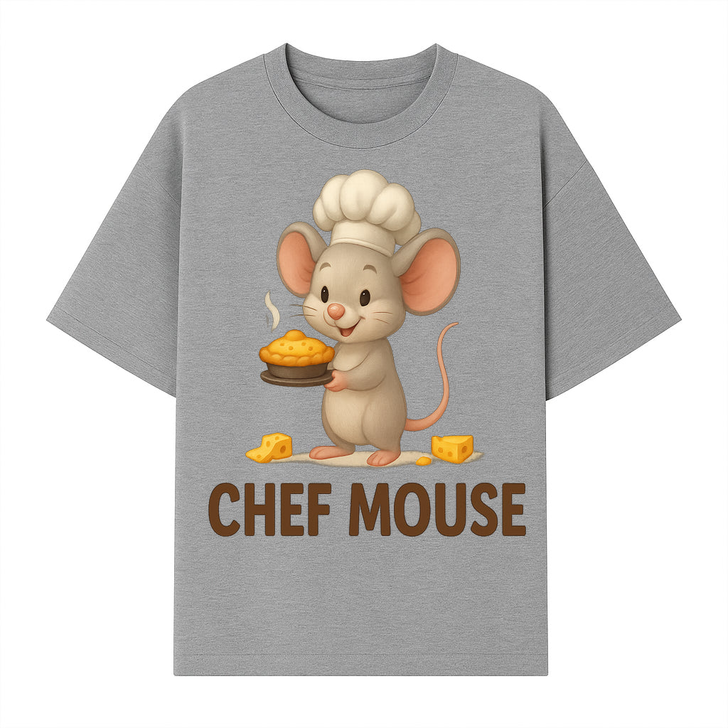 Chef Mouse Cartoon Wall Art Print - Cute Kitchen Decor for Kids, Nursery, or Culinary Enthusiasts, Adorable Chef Design - T-shirt 1758181715690.jpg