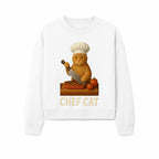 Chef Cat Cooking Illustration with Knife, Cute Cat Chef Design for Kitchen Decor, Pet Lovers Gift, Culinary Art Prints - Sweatshirt 1758181715831.jpg