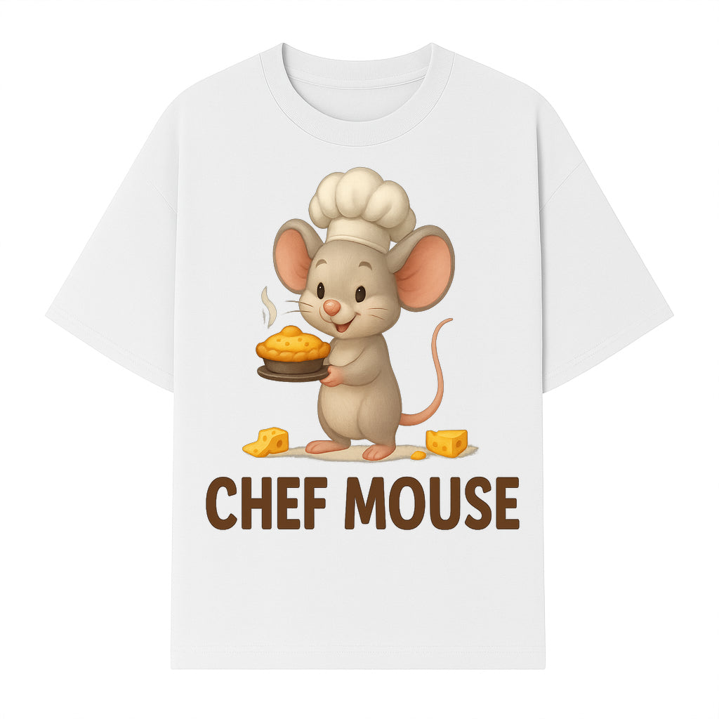 Chef Mouse Cartoon Wall Art Print - Cute Kitchen Decor for Kids, Nursery, or Culinary Enthusiasts, Adorable Chef Design - T-shirt 1758181715857.jpg