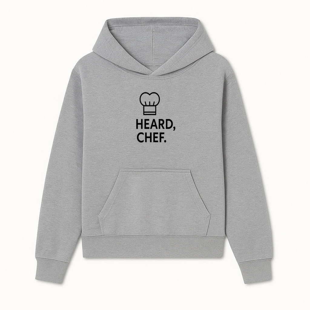 Chef Hat Wall Art Print - Heard, Chef Kitchen Decor, Culinary Quote, Chef Gift, Modern Kitchen Art, Foodie Decor, Home Cooking Style - Hoodie 1758181716172.jpg