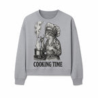 Cat Chef Cooking Time T-Shirt - Funny Cat Lover Gift, Culinary Humor, Kitchen Apparel for Animal Lovers, Unique Cooking Design - Sweatshirt 1758181716451.jpg