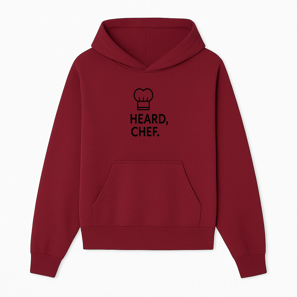 Chef Hat Wall Art Print - Heard, Chef Kitchen Decor, Culinary Quote, Chef Gift, Modern Kitchen Art, Foodie Decor, Home Cooking Style - Hoodie 1758181716649.jpg
