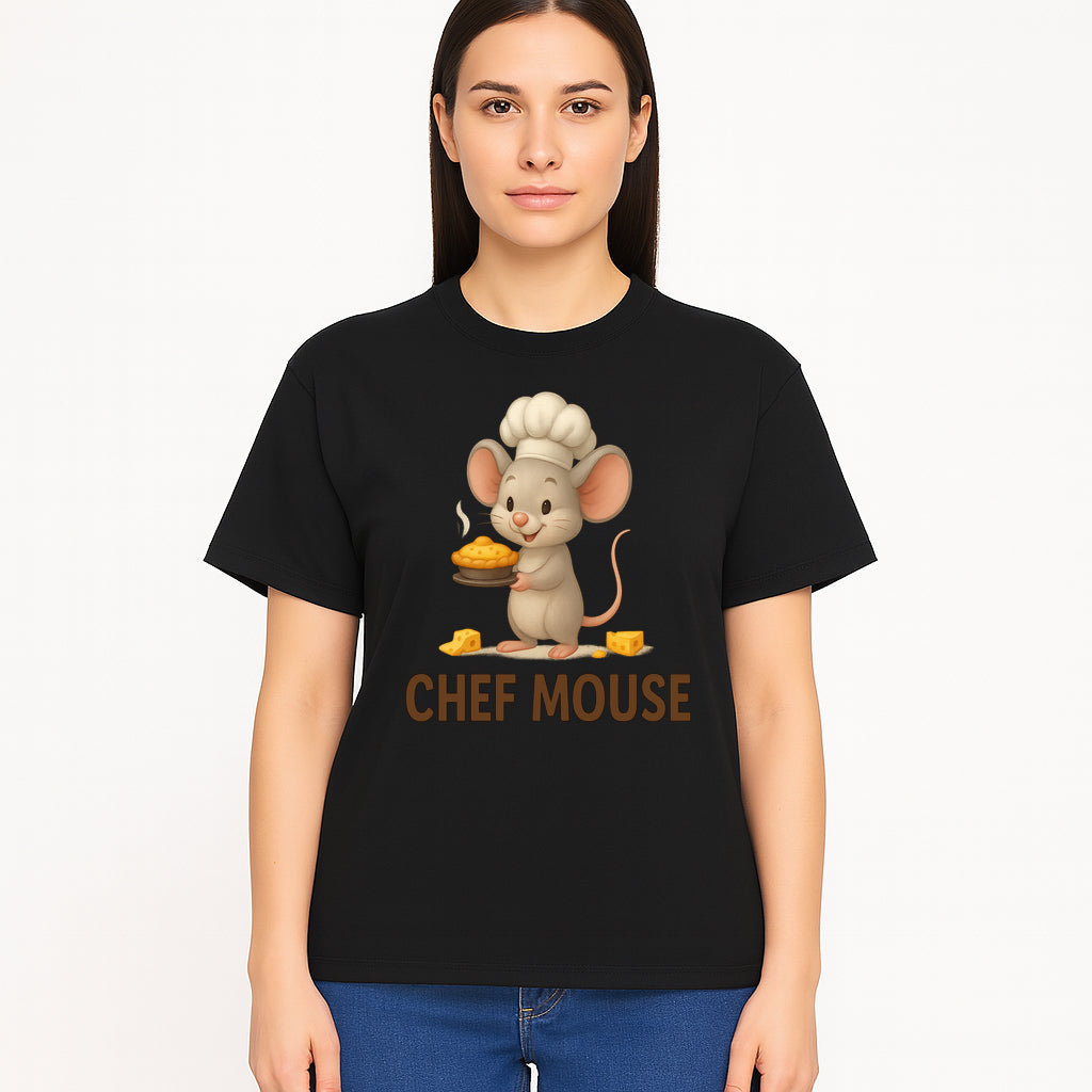Chef Mouse Cartoon Wall Art Print - Cute Kitchen Decor for Kids, Nursery, or Culinary Enthusiasts, Adorable Chef Design - T-shirt 1758181717089.jpg