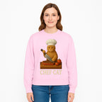 Chef Cat Cooking Illustration with Knife, Cute Cat Chef Design for Kitchen Decor, Pet Lovers Gift, Culinary Art Prints - Sweatshirt 1758181717159.jpg