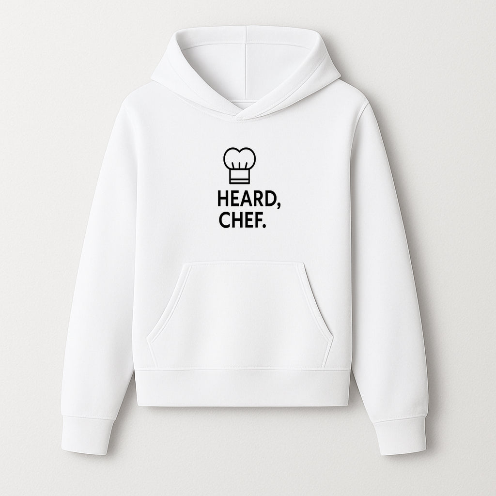 Chef Hat Wall Art Print - Heard, Chef Kitchen Decor, Culinary Quote, Chef Gift, Modern Kitchen Art, Foodie Decor, Home Cooking Style - Hoodie 1758181717392.jpg