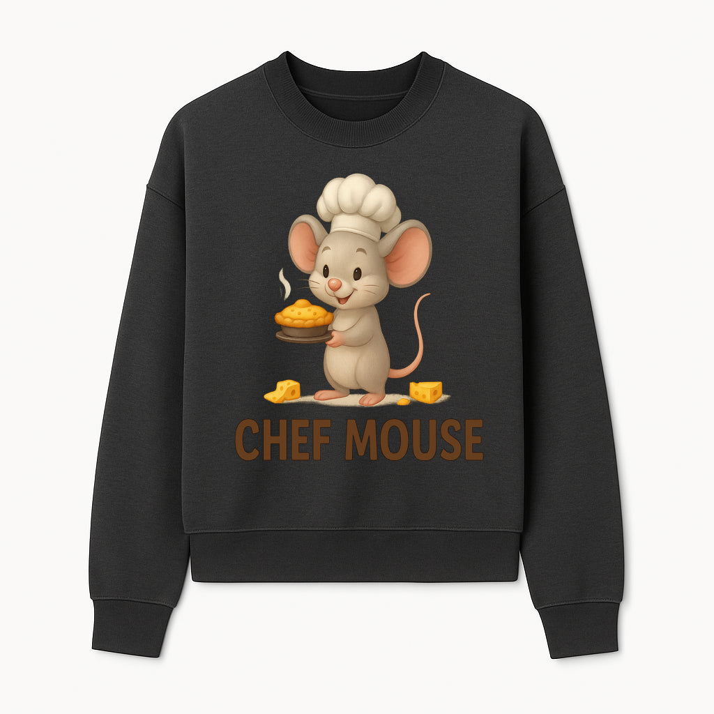 Chef Mouse Cartoon Wall Art Print - Cute Kitchen Decor for Kids, Nursery, or Culinary Enthusiasts, Adorable Chef Design - Sweatshirt 1758181717518.jpg