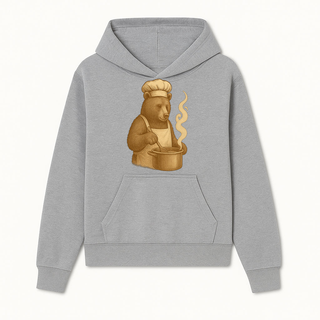 Chef Bear Cooking illustration - Vintage Art Print for Kitchen Decor or Animal Lover Gifts - Hoodie 1758181717653.jpg