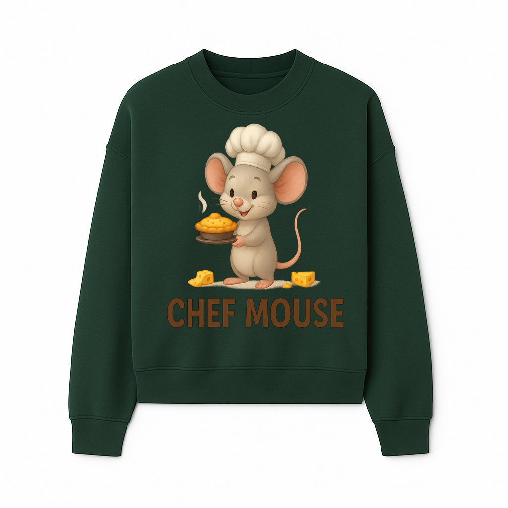 Chef Mouse Cartoon Wall Art Print - Cute Kitchen Decor for Kids, Nursery, or Culinary Enthusiasts, Adorable Chef Design - Sweatshirt 1758181717656.jpg