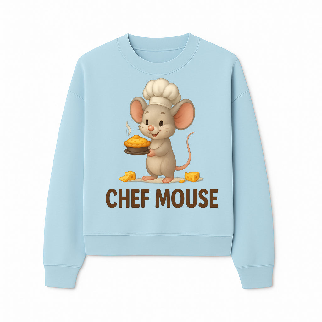 Chef Mouse Cartoon Wall Art Print - Cute Kitchen Decor for Kids, Nursery, or Culinary Enthusiasts, Adorable Chef Design - Sweatshirt 1758181717914.jpg